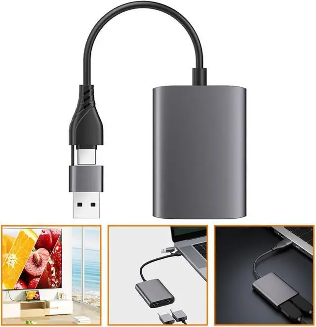 Alt view image 3 of 7 - NUOBESTY Type-C to Adapter 1080P 60Hz USB 3.0 Converter Suitable for Laptops and Tablets