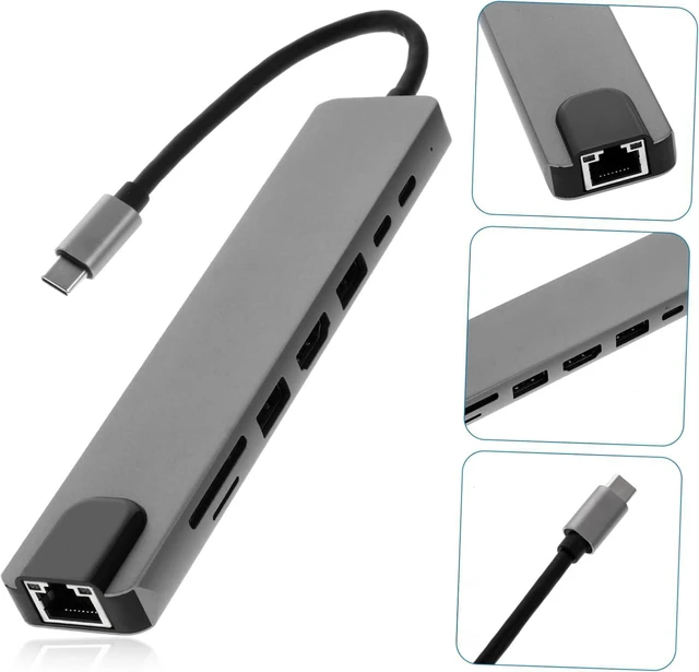 Alt view image 4 of 7 - STOBOK Type-c Docking Station for Laptop USB Hub Pd Charging for Office Use As Computer Converter