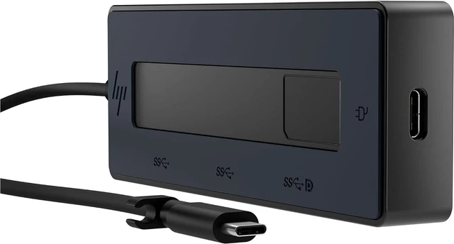 Alt view image 3 of 7 - HP - PC 4K USB-C Multiport Hub, All in One Cable, Power up to 65W, 4 USB-C Ports with Speed up to 10Gbps, Compatible with Windows 10, Windows 11, WoA, ChromeOS, Android, MacOS, iPadOS, Black