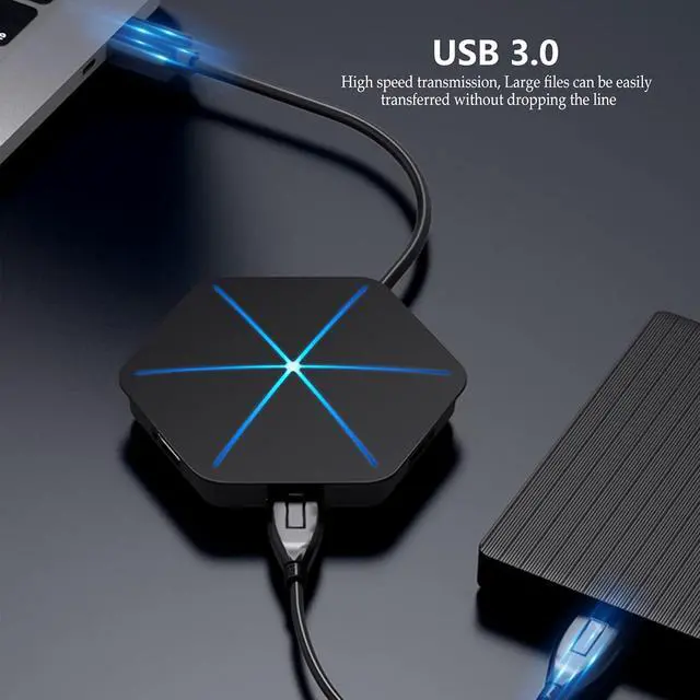 Alt view image 2 of 7 - NUOBESTY 2pcs Multifunction USB Hub Adapter High-Speed OTG Portable Data Hub for Expansion Transfer