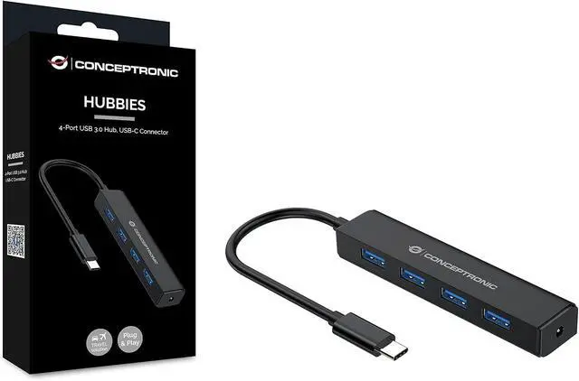 Alt view image 4 of 4 - Conceptronic CTC4USB3 4-Port USB 3.0 Hub USB-C Port