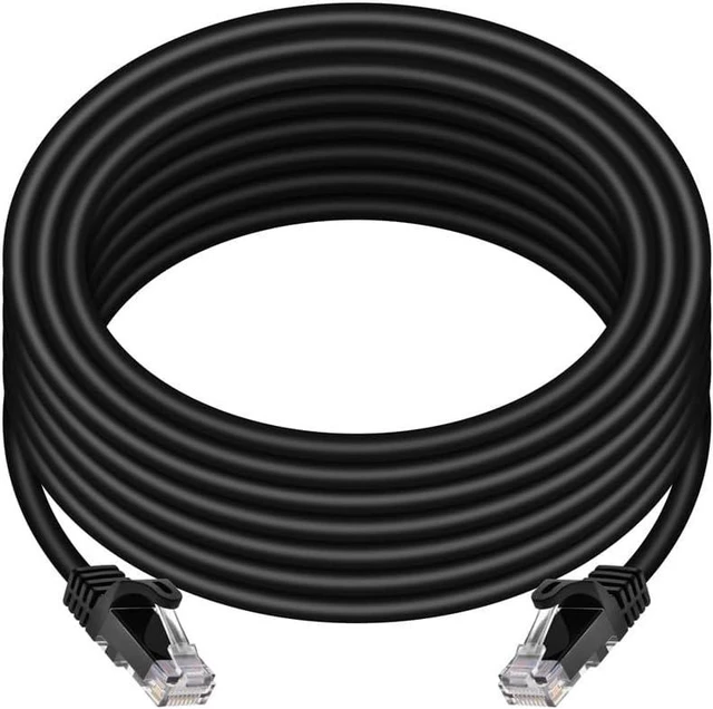 Alt view image 3 of 5 - Monoprice Flexboot Cat6 Ethernet Patch Cable - Network Internet Cord - RJ45, Stranded, 550Mhz, UTP, Pure Bare Copper Wire, 24AWG, 30ft, Black