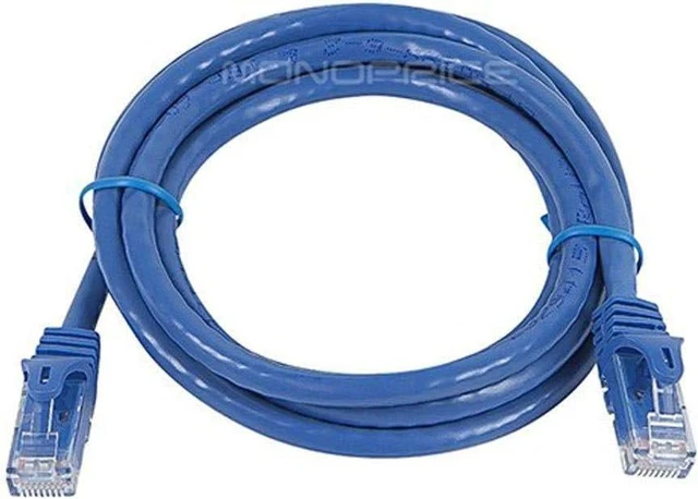 Alt view image 2 of 3 - Monoprice Flexboot Cat6 Ethernet Patch Cable - Network Internet Cord - RJ45, Stranded, 550Mhz, UTP, Pure Bare Copper Wire, 24AWG, 5ft, Blue