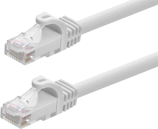 Main image of Monoprice Flexboot Cat6 Ethernet Patch Cable - Network Internet Cord - RJ45, Stranded, 550Mhz, UTP, Pure Bare Copper Wire, 24AWG, 1ft, White