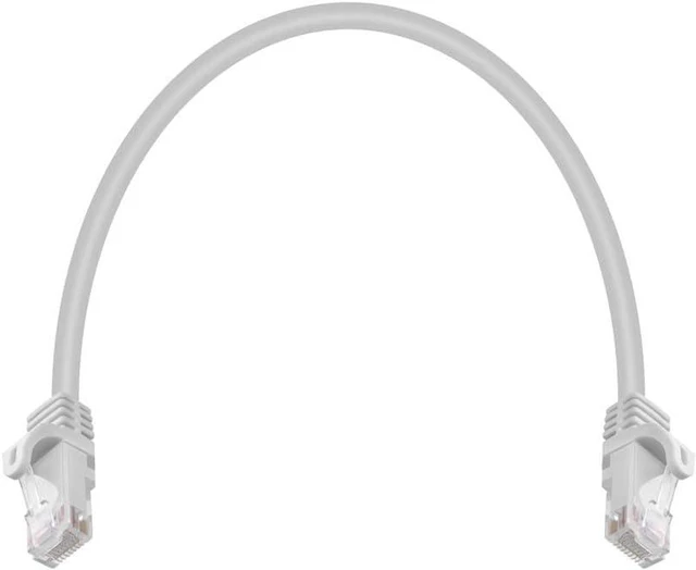 Alt view image 3 of 5 - Monoprice Flexboot Cat6 Ethernet Patch Cable - Network Internet Cord - RJ45, Stranded, 550Mhz, UTP, Pure Bare Copper Wire, 24AWG, 1ft, White
