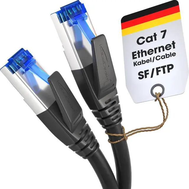 Main image of CableDirect Cat 7 Ethernet Cable 33ft/10m 10 Gigabit LAN & Network Cable Available in 1-100ft (Suitable for high-Speed Networks, PC, Gaming, Switch, Router and Modem, RJ45 Black)