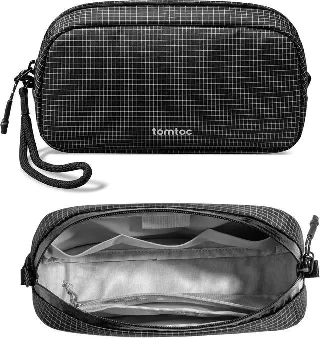 Main image of tomtoc Electronics Organizer Travel Case Performance, Water Resistant Bag Cable Tech Pouch Accessories, Carry Storage for Cord, Phone, Cables, Airpods, USB Flash Drive, Daily Items