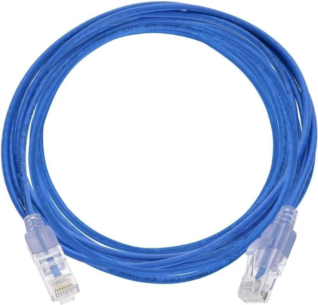 Alt view image 4 of 6 - Monoprice 5-Pack SlimRun Cat6A Ethernet Network Patch Cable 10G 2ft Gray, Multi-Color
