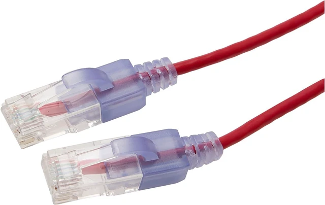Alt view image 2 of 4 - Monoprice Cat6A Ethernet Network Patch Cable - 25 Feet - Red | 10-Pack, 10G - SlimRun Series