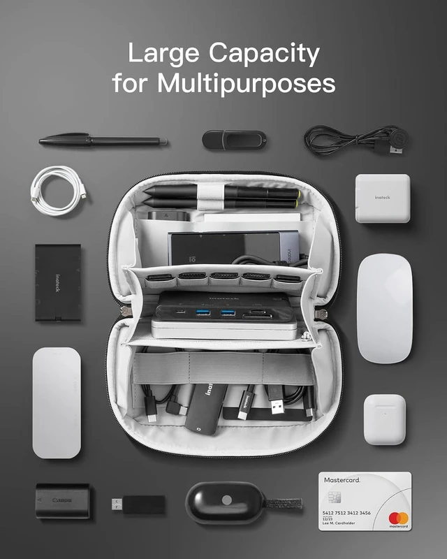 Alt view image 4 of 7 - Inateck Unisex Traveling Electronics Organizer Travel Case