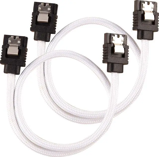 Main image of Corsair Premium Sleeved SATA Cable - SATA 6Gbps 30cm, White