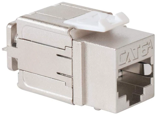Main image of ICC CAT6A Keystone Jack in FTP - Shielded Modular Jacks for HD Style - RJ45, 8P8C - PoE++ Rated, UL Listed Ethernet Connector - JackEasy Termination Tool, 110 Punch Down Tool - Pack of 1