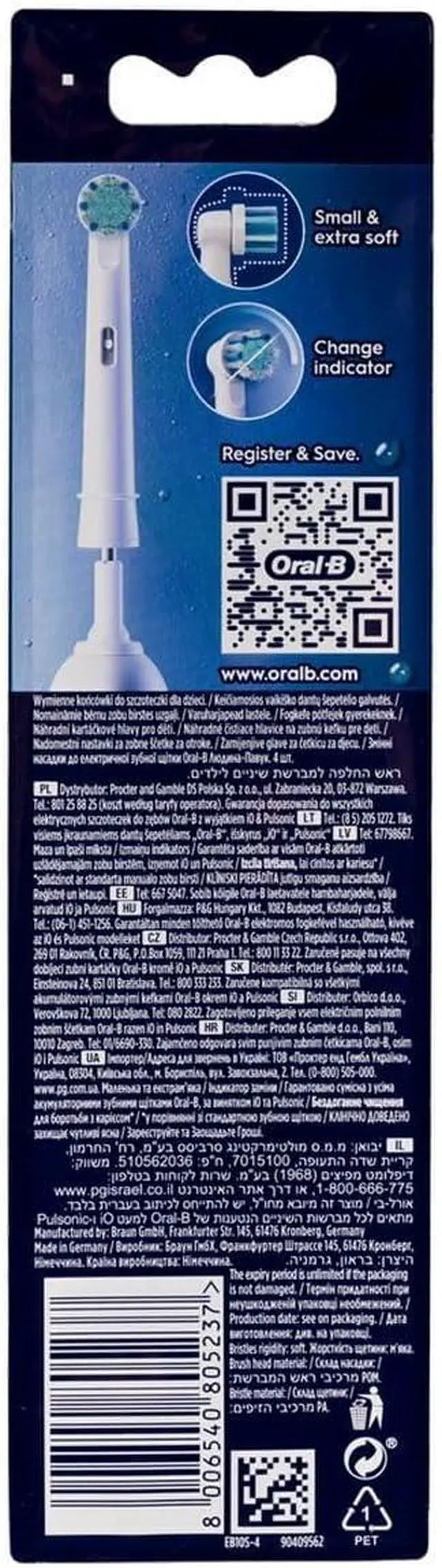 Alt view image 2 of 6 - Braun EB10S-2 USB Cable White (4 Units) - Brand: Braun - EAN: 8006540805237