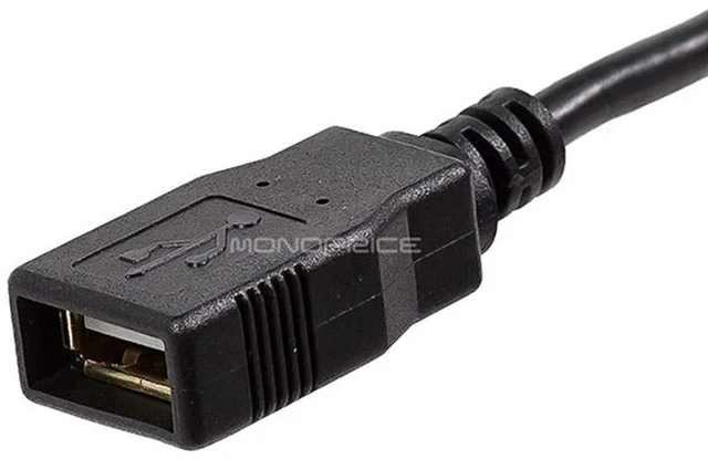 Alt view image 3 of 3 - Monoprice 3-Feet USB 2.0 A Male to A Female Extension 28/24AWG Cable (Gold Plated) (105432)
