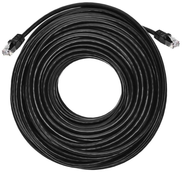 Alt view image 4 of 6 - Monoprice Cat6 Ethernet Patch Cable - Network Internet Cord - RJ45, Stranded, 550Mhz, UTP, Pure Bare Copper Wire, 24AWG, 100ft, Black