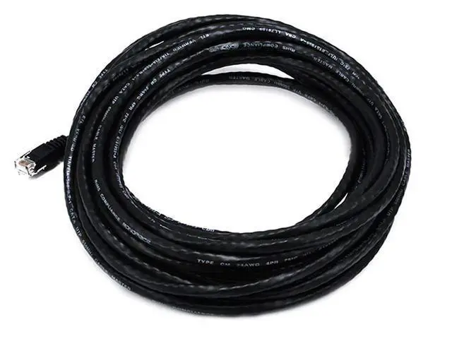 Main image of Monoprice 30-Feet 24AWG Cat6 550MHz UTP Ethernet Bare Copper Network Cable, Black (105017)