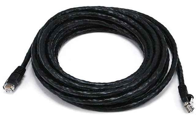Alt view image 4 of 6 - Monoprice 20-Feet 24AWG Cat6 550MHz UTP Ethernet Bare Copper Network Cable, Black (105008)