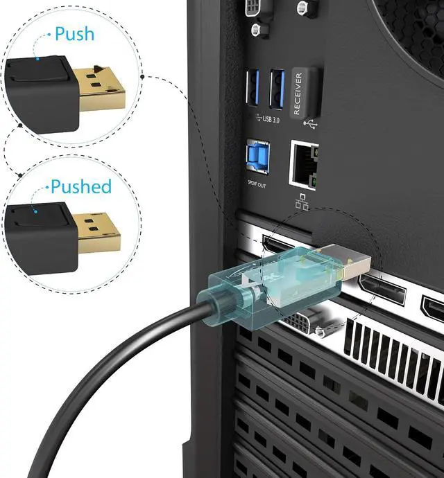 Alt view image 6 of 7 - KabelDirekt 4K Thunderbolt Cable/Mini DisplayPort to DisplayPort Cable 15ft with Special A.I.S. Shielding in DP Connector, Thunderbolt 1 & 2 for PC, Laptop & Mac