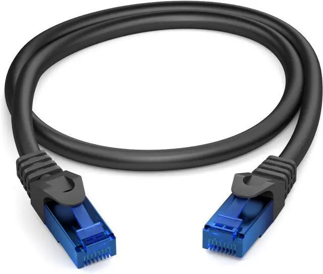 Alt view image 7 of 7 - KabelDirekt Network Cable 10Gbps, for Maximum Fiber-Optic Internet Speed 1.5ft/0.5m, Available in 1-100ft Ethernet & LAN Cable for Gigabit Networks, Router/Modem, RJ45 (Black/Blue)