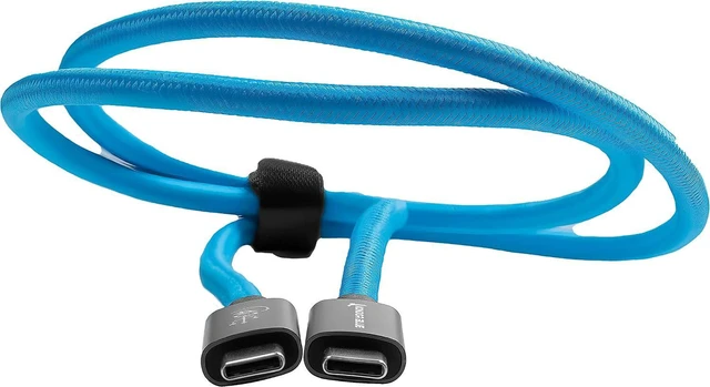 Alt view image 2 of 3 - KONDOR BLUE | 3' USB 4.0 Type C Cable Blazing 40Gb/s Speeds 5A 100W | Charging & Data Transfer USB-C Cable | Thunderbolt 4 Compatible | Blue