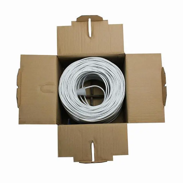 Alt view image 3 of 3 - NavePoint CAT5e (CCA), 500ft, White, Solid Bulk Ethernet Cable, 24AWG 4 Pair, Unshielded Twisted Pair (UTP)