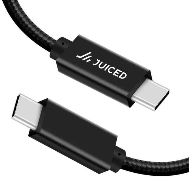 Main image of Juiced Systems PowerUp 10 Gbps USB-C to USB-C Data Transfer Cable - Black 6.5ft