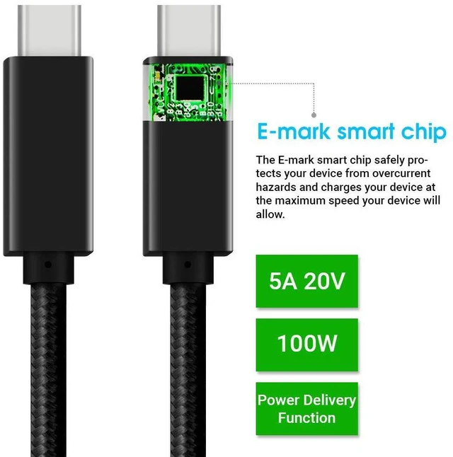 Alt view image 2 of 7 - Juiced Systems PowerUp 10 Gbps USB-C to USB-C Data Transfer Cable - Black 6.5ft