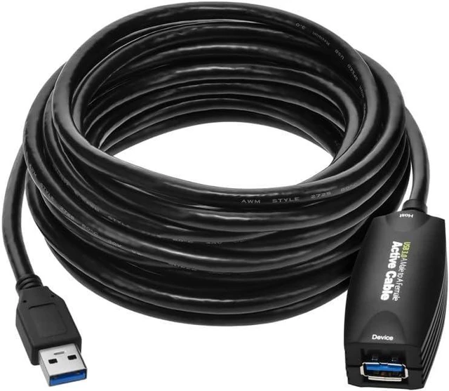 Alt view image 5 of 6 - Monoprice 15-Feet USB 3.0 A Male to A Female Active Extension Cable