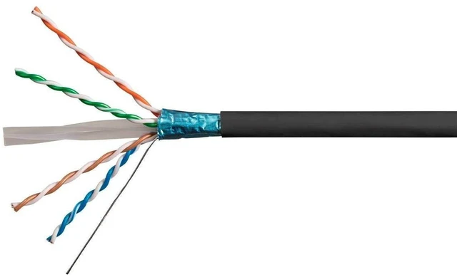 Main image of Monoprice Cat6A Ethernet Bulk Cable - Solid, 550Mhz, F/UTP, CMR, Riser Rated, Pure Bare Copper Wire, 10G, 23AWG, No Logo (UL) (TAA) 500 Feet, Black