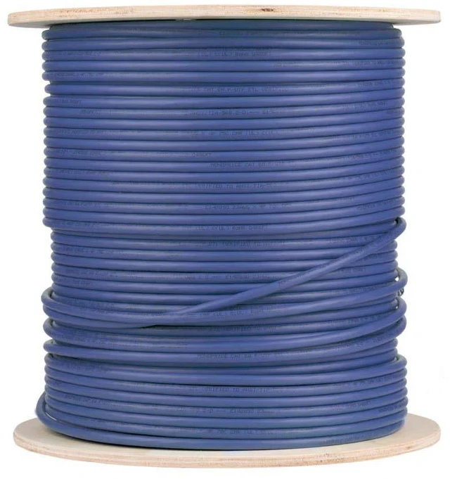 Alt view image 2 of 4 - Monoprice Cat6A Ethernet Bulk Cable - 500 Feet - Blue, Solid, 550MHz, F/UTP, CMR, Riser Rated, Pure Bare Copper Wire, 10G, 23AWG, RoHS (UL) (TAA)