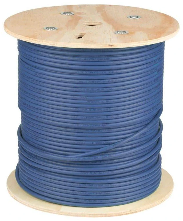 Alt view image 3 of 4 - Monoprice Cat6A Ethernet Bulk Cable - 500 Feet - Blue, Solid, 550MHz, F/UTP, CMR, Riser Rated, Pure Bare Copper Wire, 10G, 23AWG, RoHS (UL) (TAA)