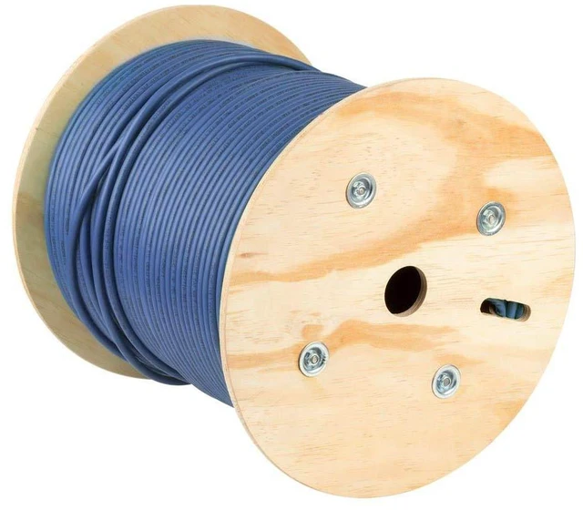 Alt view image 4 of 4 - Monoprice Cat6A Ethernet Bulk Cable - 500 Feet - Blue, Solid, 550MHz, F/UTP, CMR, Riser Rated, Pure Bare Copper Wire, 10G, 23AWG, RoHS (UL) (TAA)