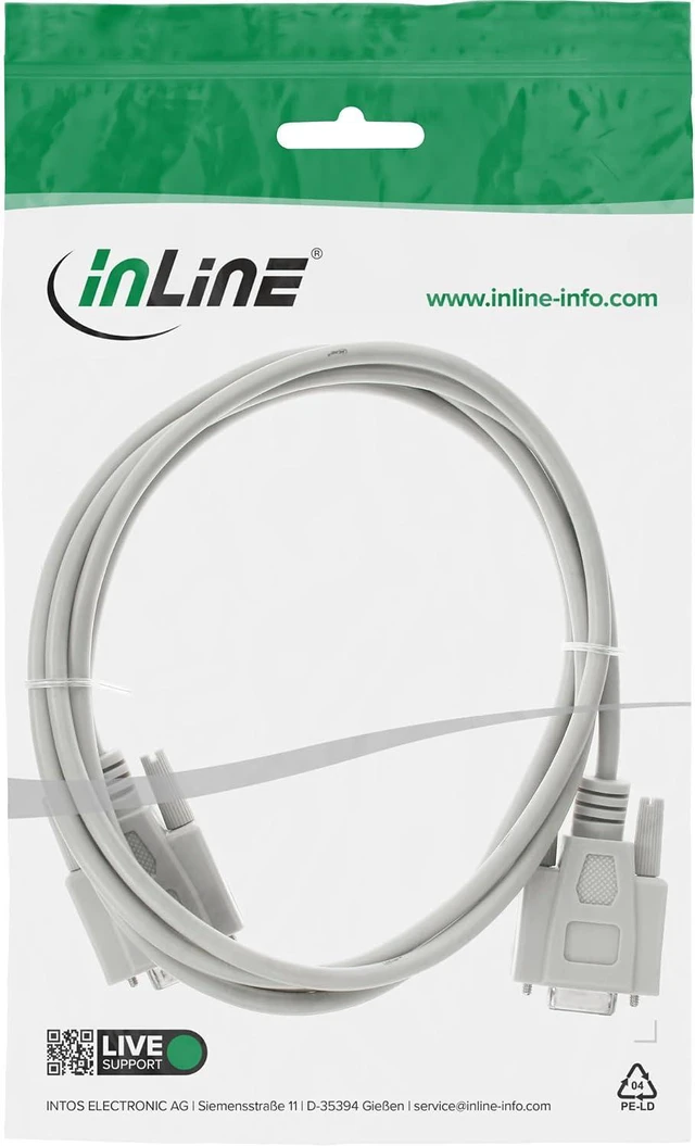 Alt view image 2 of 3 - InLine 12211 VGA Cable White