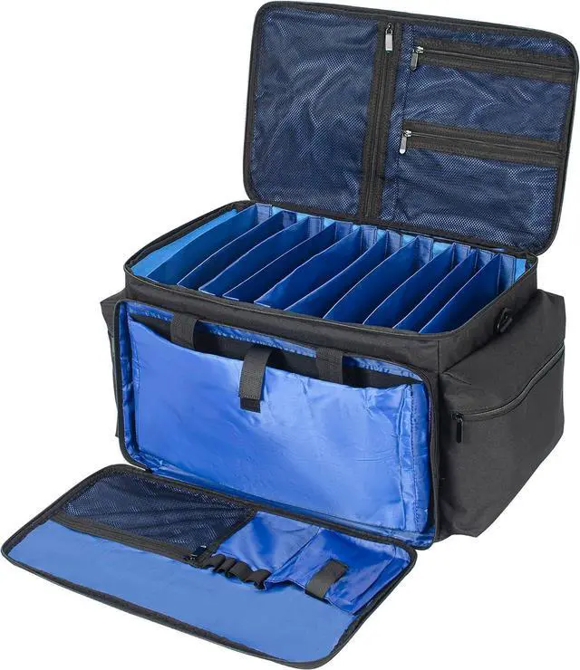 Main image of AKOZLIN DJ Cable File Bag with Detachable Dividers and Bottom Cable Bags for Musicians Travel Gig Bag for 15.6" Laptop,Professional DJ Gear, Sound Instrument and Music Equipment Accessories