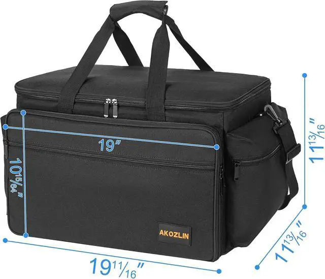 Alt view image 3 of 7 - AKOZLIN DJ Cable File Bag with Detachable Dividers and Bottom Cable Bags for Musicians Travel Gig Bag for 15.6" Laptop,Professional DJ Gear, Sound Instrument and Music Equipment Accessories