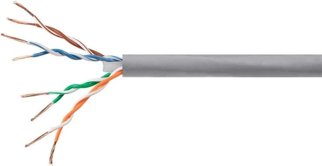 Alt view image 3 of 7 - Monoprice 113672 Cat6 Bulk Bare Copper Ethernet Cable, UTP, Stranded, 550MHz, 24AWG, Blue