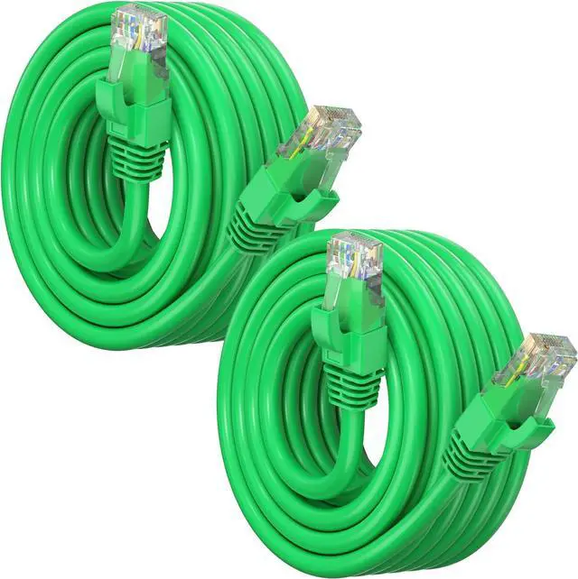 Main image of Maximm Cat 6 Ethernet Cable 25 ft (2-Pack) - High-Speed LAN Cable, Internet Cable, Patch Cable, and Network Cable - UTP, 10Gbps, 550MHz Cat6 Cable - Green