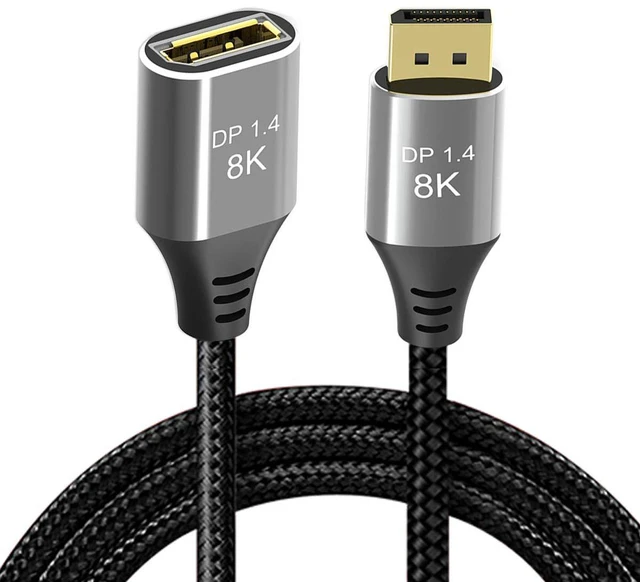 Main image of cablecc DisplayPort 1.4 8K 60hz Extension Cable Male to Female Ultra-HD UHD 4K 144hz DP to DP Cable 7680 * 4320 for Video PC Laptop TV