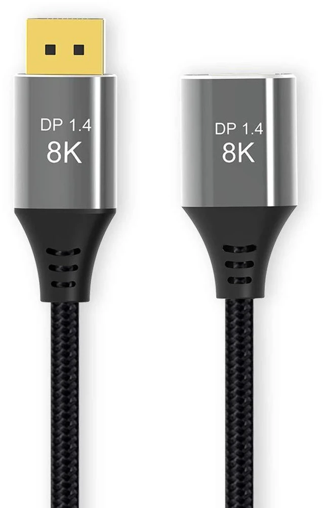 Alt view image 3 of 5 - cablecc DisplayPort 1.4 8K 60hz Extension Cable Male to Female Ultra-HD UHD 4K 144hz DP to DP Cable 7680 * 4320 for Video PC Laptop TV
