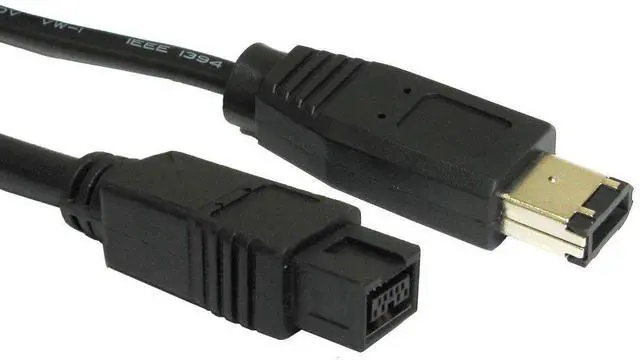 Main image of AYA 3Ft (3 Feet) FireWire Cable IEEE-1394b 9pin-6pin 800/400Mbps Compatible with Windows, Mac, Sony iLink