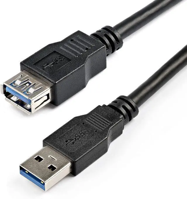 Main image of AYA 10Ft (10 Feet) USB 3.0 SuperSpeed Male A to Female A Extension Cable Gold Plated Black Flush Connector