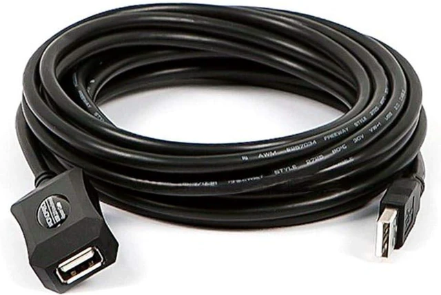 Main image of Monoprice 16ft 5M USB 2.0 A Male to A Female Active Extension/Repeater Cable use w/PlayStation, Xbox, Kinenct, Oculus VR, USB Flash Drive, Printer