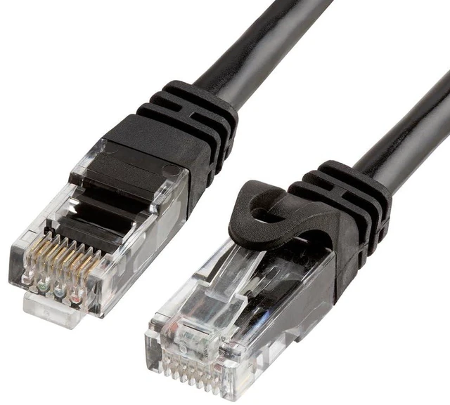 Alt view image 2 of 7 - Cmple - 5 Pack Cat6 Ethernet Cable 15 ft, High Speed Cat6 Internet Network Cord, Ethernet Patch Cables, Computer LAN Wire with Snagless RJ45 Connectors - Black
