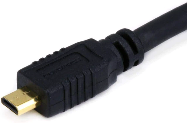 Alt view image 2 of 3 - Monoprice 107603 6-Inch 34AWG High Speed HDMI Cable with Ethernet-HDMI Micro Connector Male to HDMI Connector Female, Black
