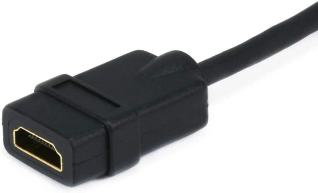 Alt view image 3 of 3 - Monoprice 107603 6-Inch 34AWG High Speed HDMI Cable with Ethernet-HDMI Micro Connector Male to HDMI Connector Female, Black