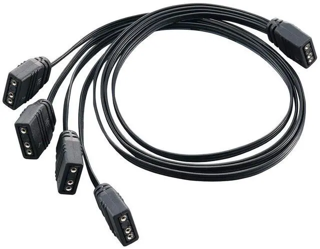 Main image of SilverStone Technology CPL03, Ultra-Thin and Ultra-Flexible 1-to-4 ARGB Splitter Cable, SST-CPL03