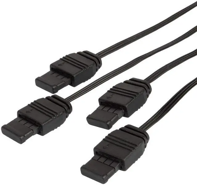 Alt view image 3 of 7 - SilverStone Technology CPL03, Ultra-Thin and Ultra-Flexible 1-to-4 ARGB Splitter Cable, SST-CPL03