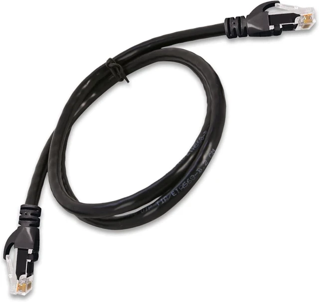 Main image of Cat6 RJ45 Ethernet Patch Cables, 25FT Black, Lifetime Performance Warranty