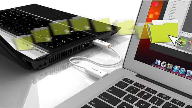 Alt view image 5 of 7 - USB to USB High Speed Transfer Cable W/Keyboard & Mouse Sharing Between Two Comp