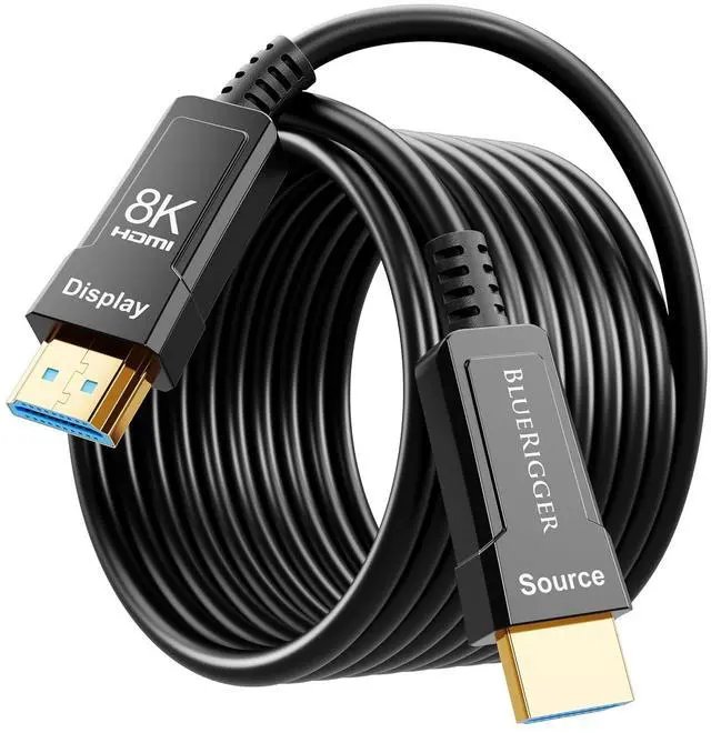 Main image of BlueRigger 8K Fiber Optic HDMI Cable 75FT (48Gbps, in-Wall CL3 Rated, 8K 60Hz, 4K 144Hz, HDCP 2.3, HDR10+) Ultra High Speed Long HDMI AOC 2.1 Cable - for Gaming, VR, HDTV, Monitor, PC